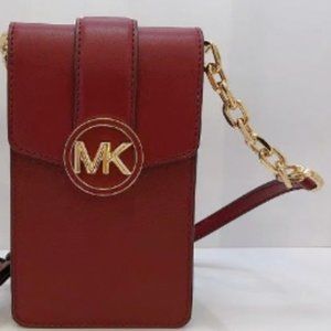 MICHAEL KORS 35T2GNMC5L Carmen Small Logo Smartphone Crossbody Bag Mulberry